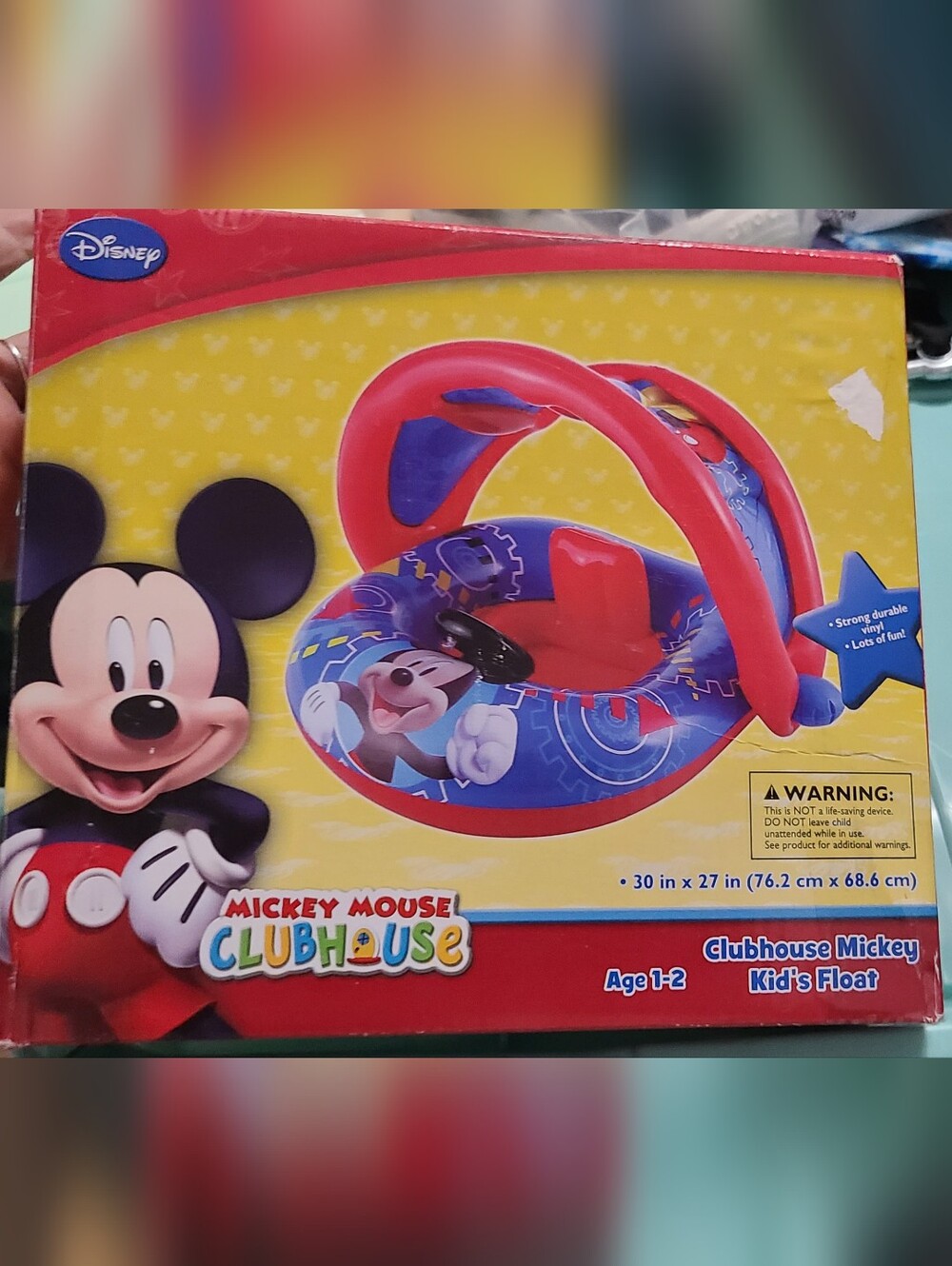Disney Mickey Mouse Clubhouse Kid's Float With Canopy & Inflatable Matching Ball